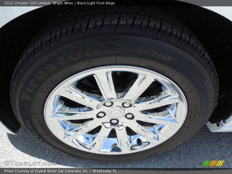 Bright White / Black/Light Frost Beige 2012 Chrysler 300 Limited