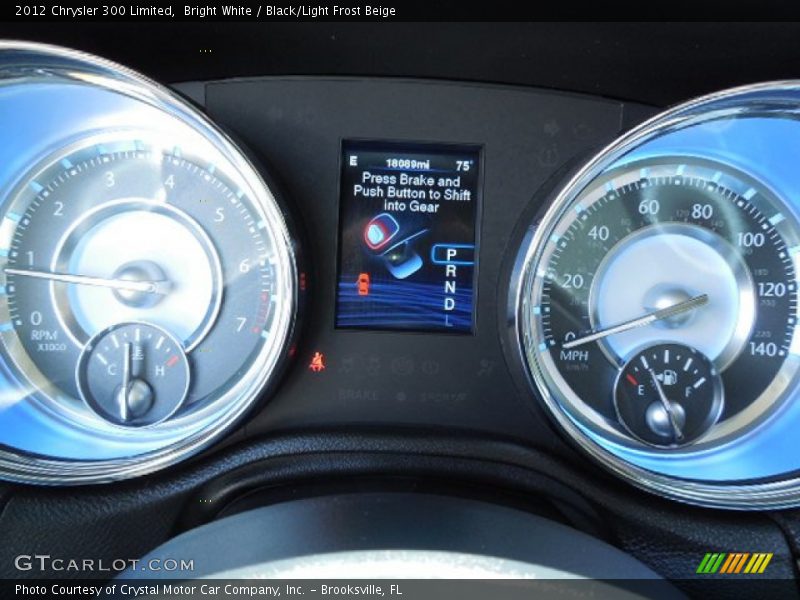 Bright White / Black/Light Frost Beige 2012 Chrysler 300 Limited