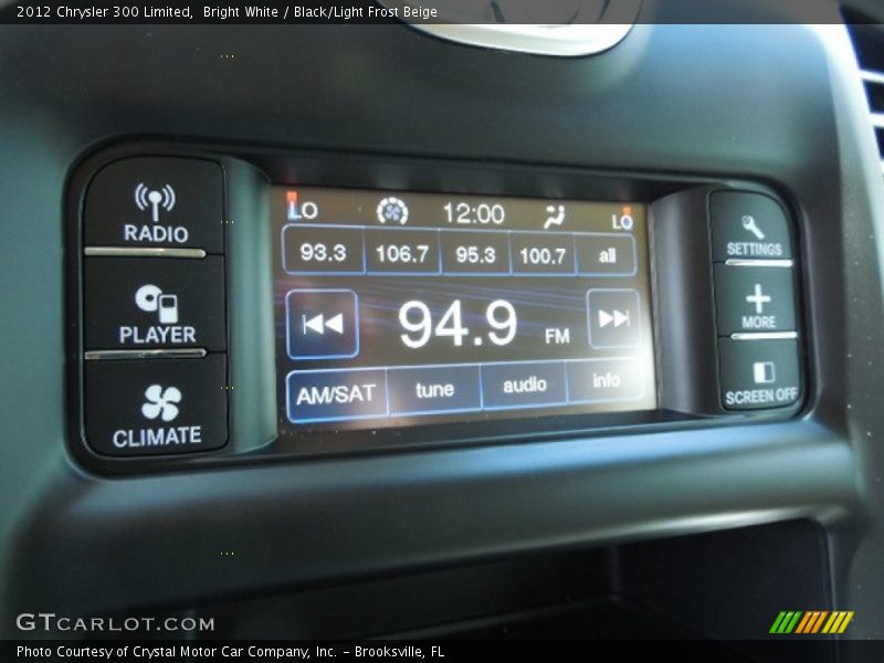 Bright White / Black/Light Frost Beige 2012 Chrysler 300 Limited