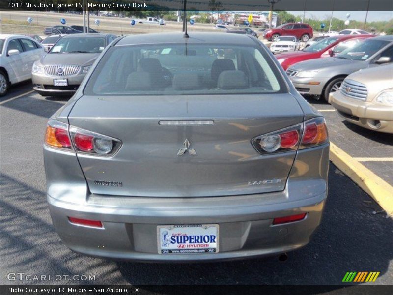 Mercury Gray / Black 2012 Mitsubishi Lancer ES