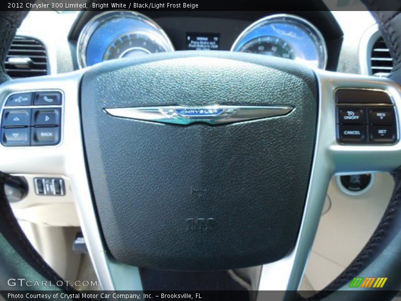 Bright White / Black/Light Frost Beige 2012 Chrysler 300 Limited
