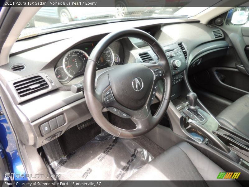 Vortex Blue Pearl / Ebony 2011 Acura TSX Sedan