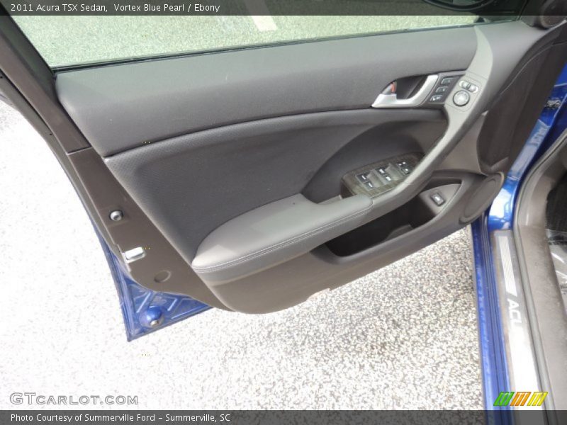 Vortex Blue Pearl / Ebony 2011 Acura TSX Sedan