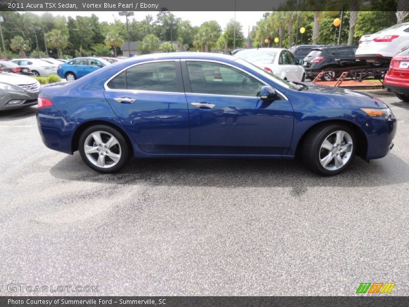 Vortex Blue Pearl / Ebony 2011 Acura TSX Sedan