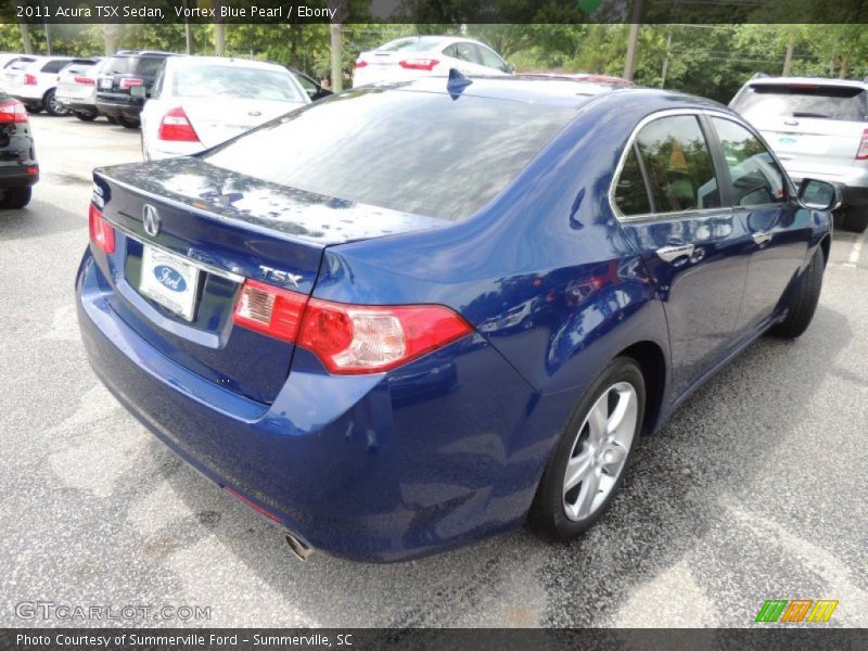 Vortex Blue Pearl / Ebony 2011 Acura TSX Sedan