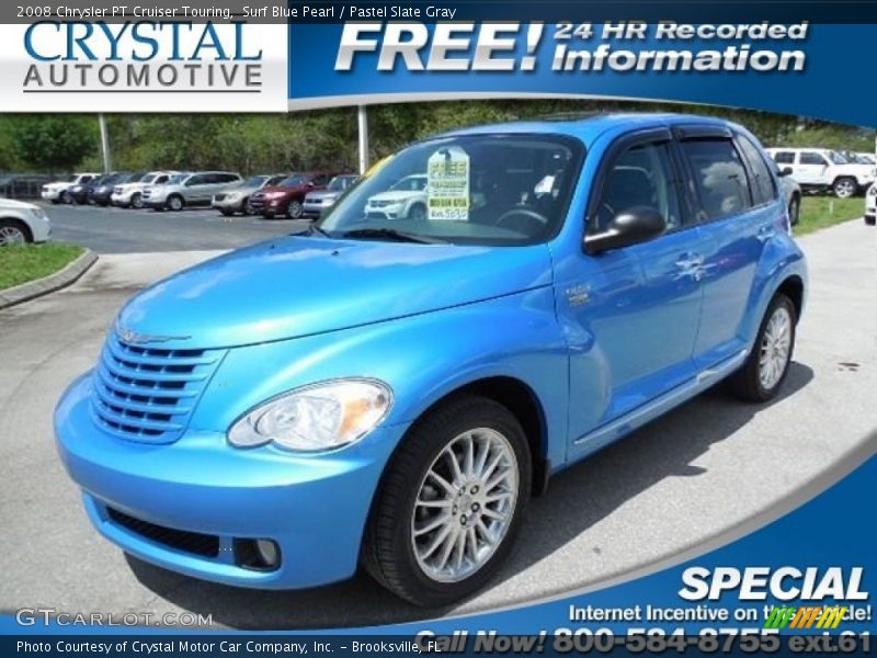 Surf Blue Pearl / Pastel Slate Gray 2008 Chrysler PT Cruiser Touring