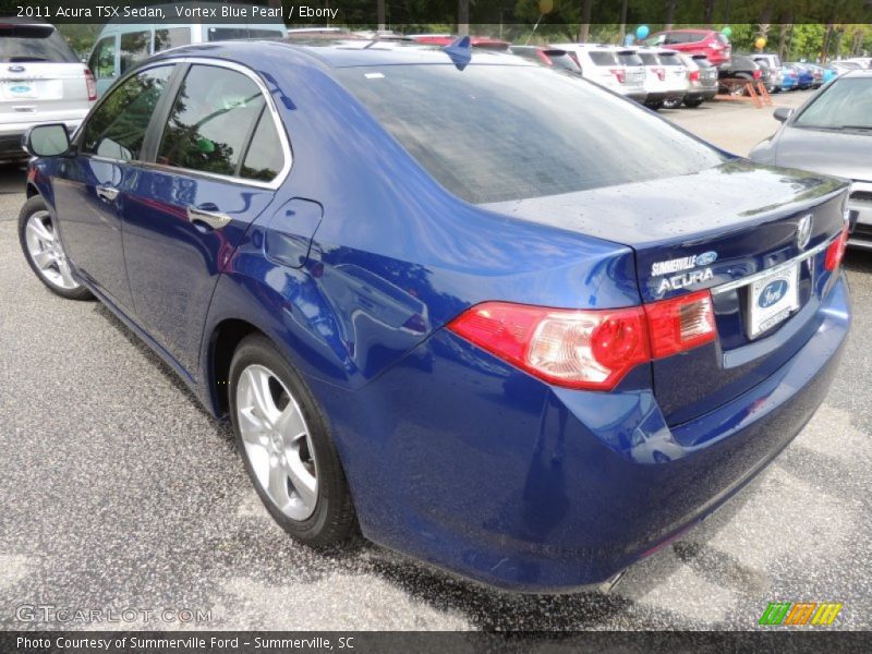 Vortex Blue Pearl / Ebony 2011 Acura TSX Sedan