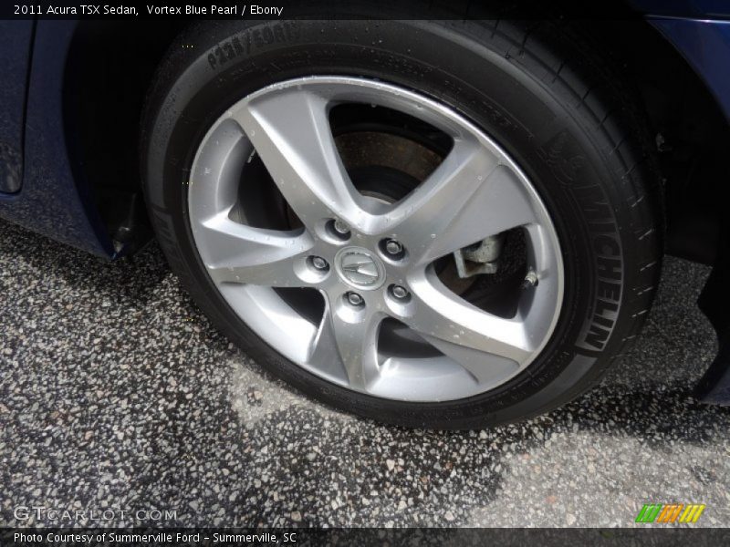 Vortex Blue Pearl / Ebony 2011 Acura TSX Sedan