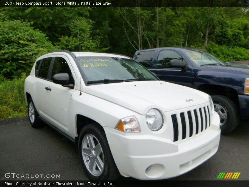 Stone White / Pastel Slate Gray 2007 Jeep Compass Sport