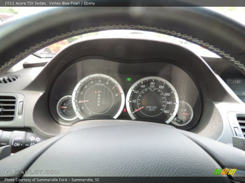 Vortex Blue Pearl / Ebony 2011 Acura TSX Sedan