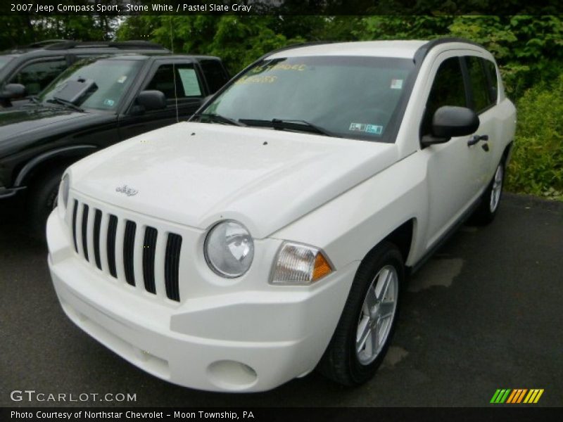 Stone White / Pastel Slate Gray 2007 Jeep Compass Sport