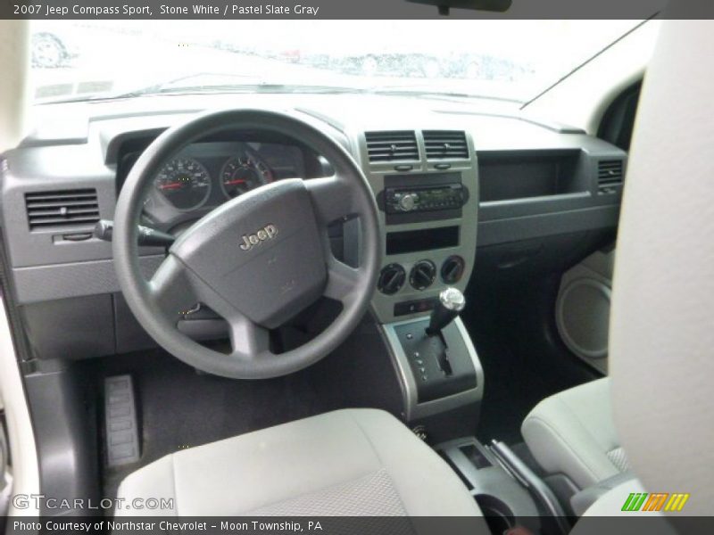 Stone White / Pastel Slate Gray 2007 Jeep Compass Sport
