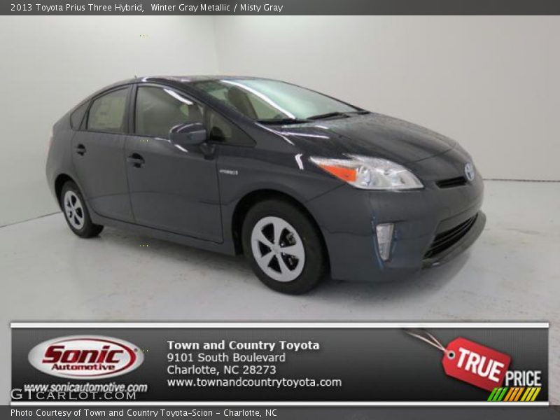 Winter Gray Metallic / Misty Gray 2013 Toyota Prius Three Hybrid