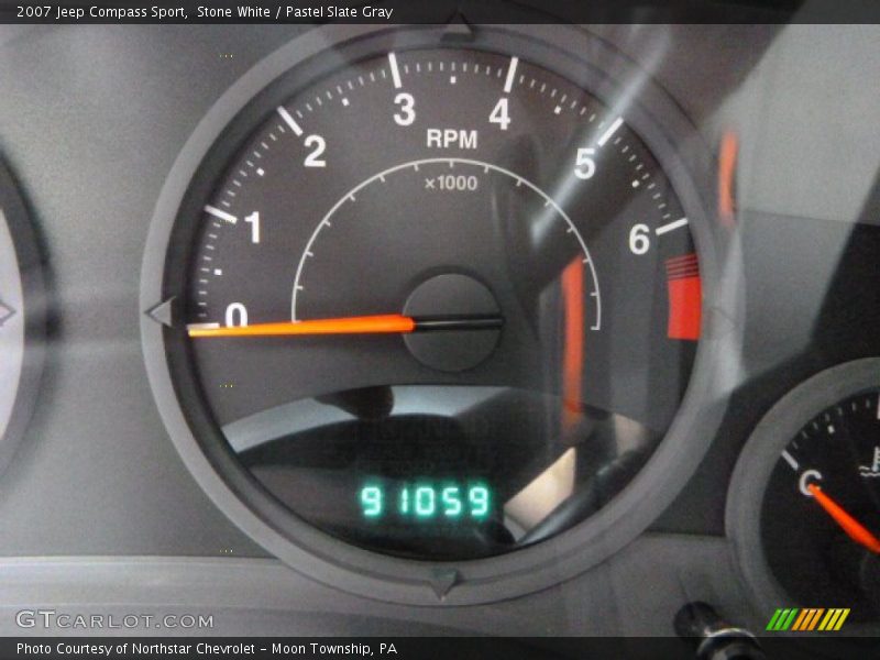 Stone White / Pastel Slate Gray 2007 Jeep Compass Sport