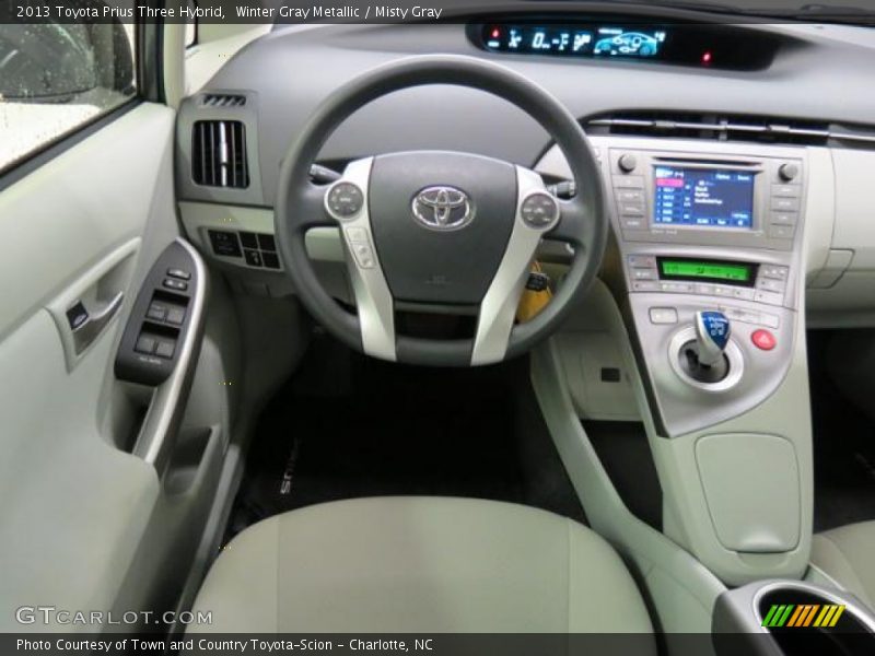 Winter Gray Metallic / Misty Gray 2013 Toyota Prius Three Hybrid