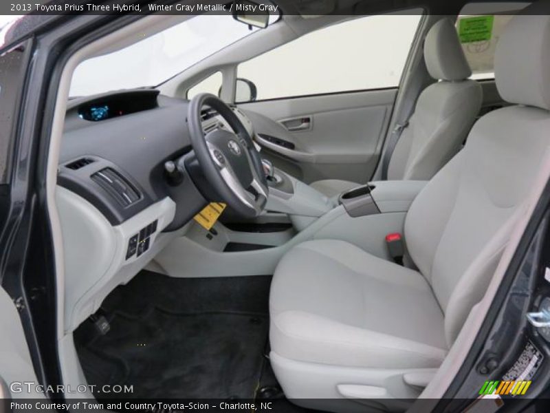 Winter Gray Metallic / Misty Gray 2013 Toyota Prius Three Hybrid