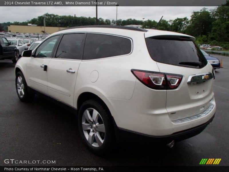 White Diamond Tricoat / Ebony 2014 Chevrolet Traverse LTZ AWD