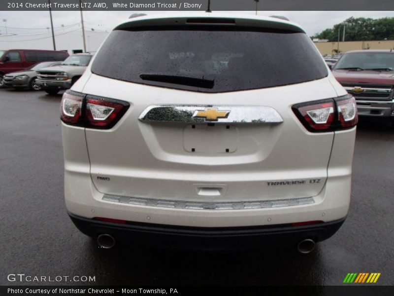 White Diamond Tricoat / Ebony 2014 Chevrolet Traverse LTZ AWD