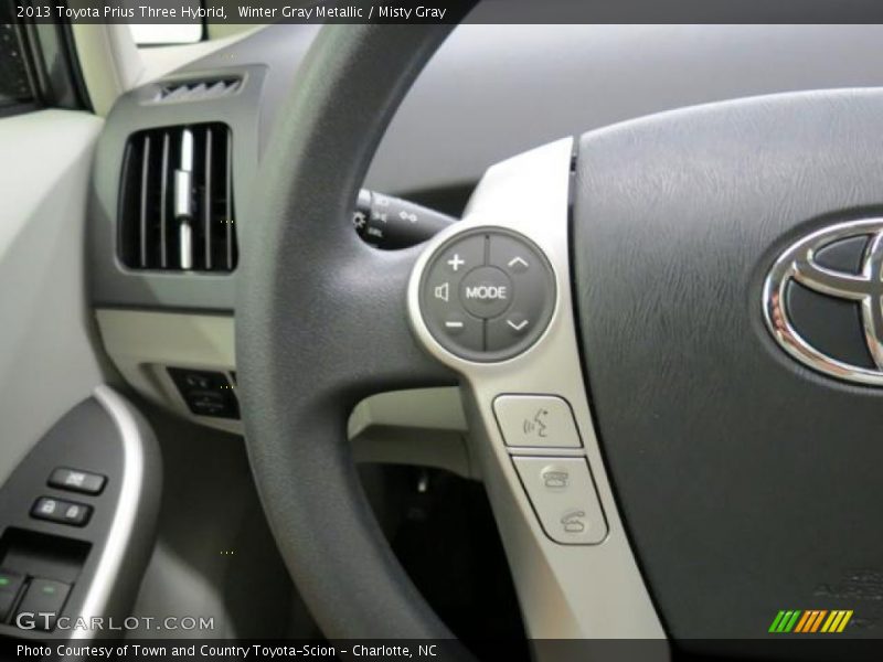 Winter Gray Metallic / Misty Gray 2013 Toyota Prius Three Hybrid