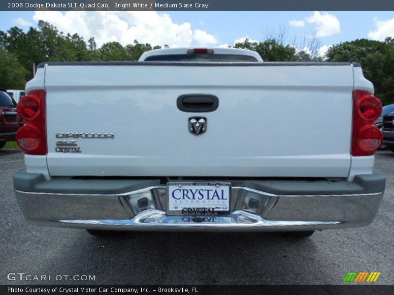 Bright White / Medium Slate Gray 2006 Dodge Dakota SLT Quad Cab