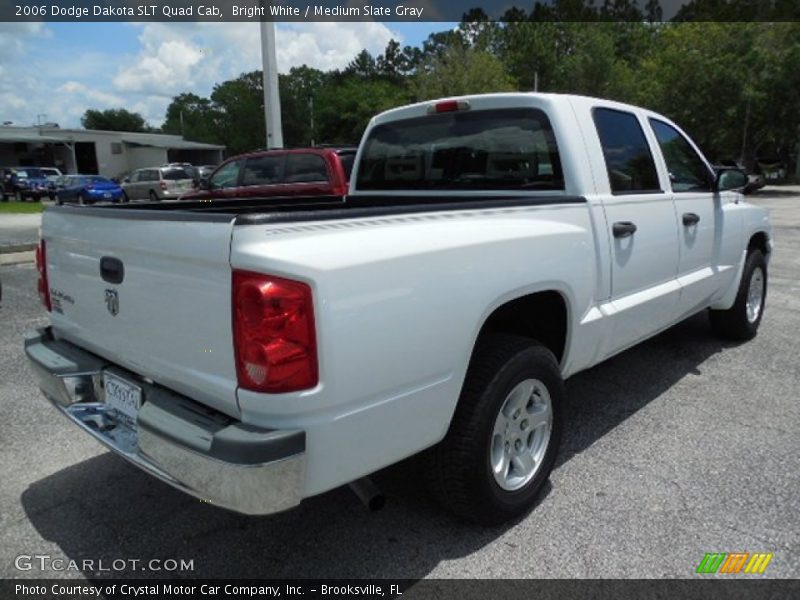 Bright White / Medium Slate Gray 2006 Dodge Dakota SLT Quad Cab