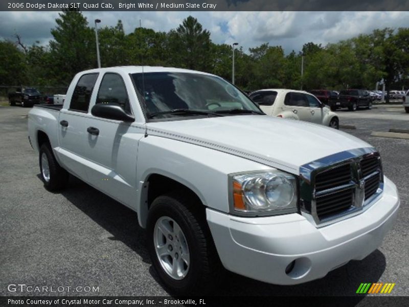 Bright White / Medium Slate Gray 2006 Dodge Dakota SLT Quad Cab
