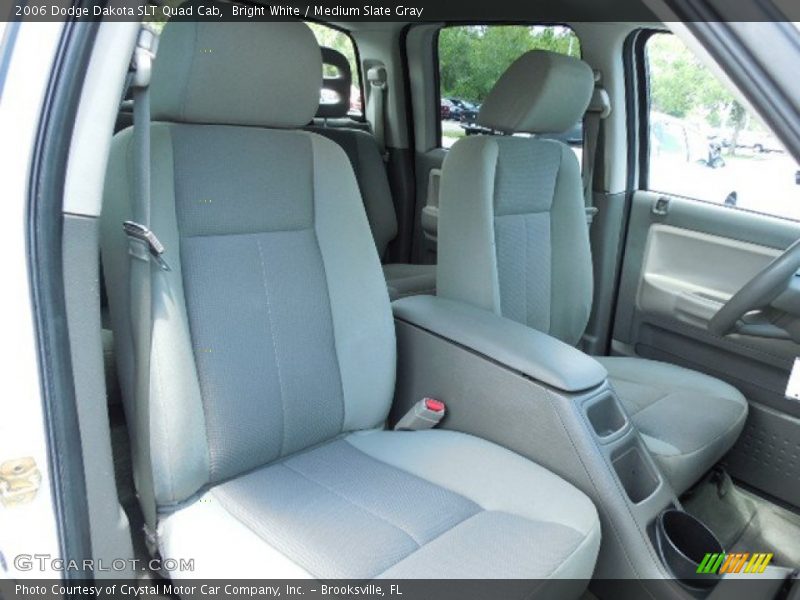 Bright White / Medium Slate Gray 2006 Dodge Dakota SLT Quad Cab