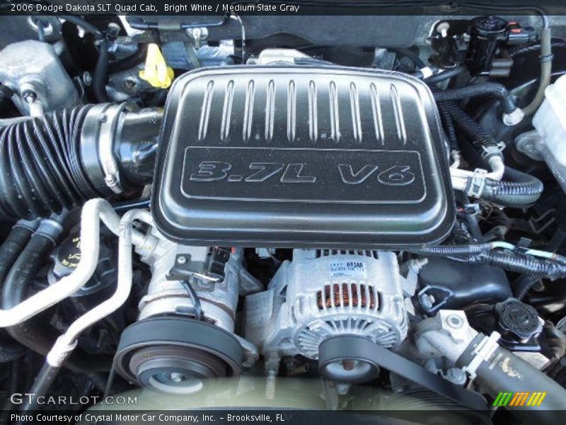 Bright White / Medium Slate Gray 2006 Dodge Dakota SLT Quad Cab