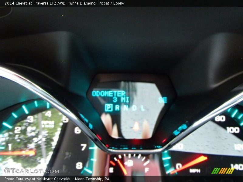 White Diamond Tricoat / Ebony 2014 Chevrolet Traverse LTZ AWD
