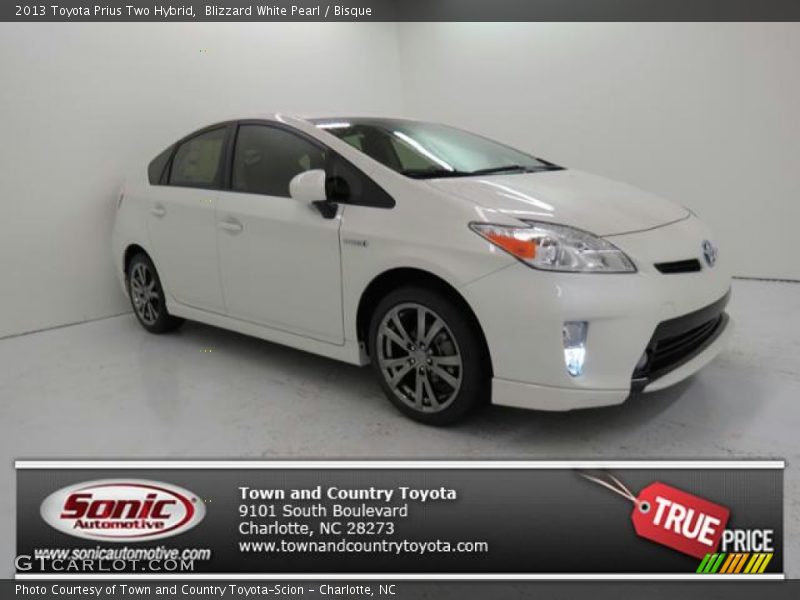 Blizzard White Pearl / Bisque 2013 Toyota Prius Two Hybrid