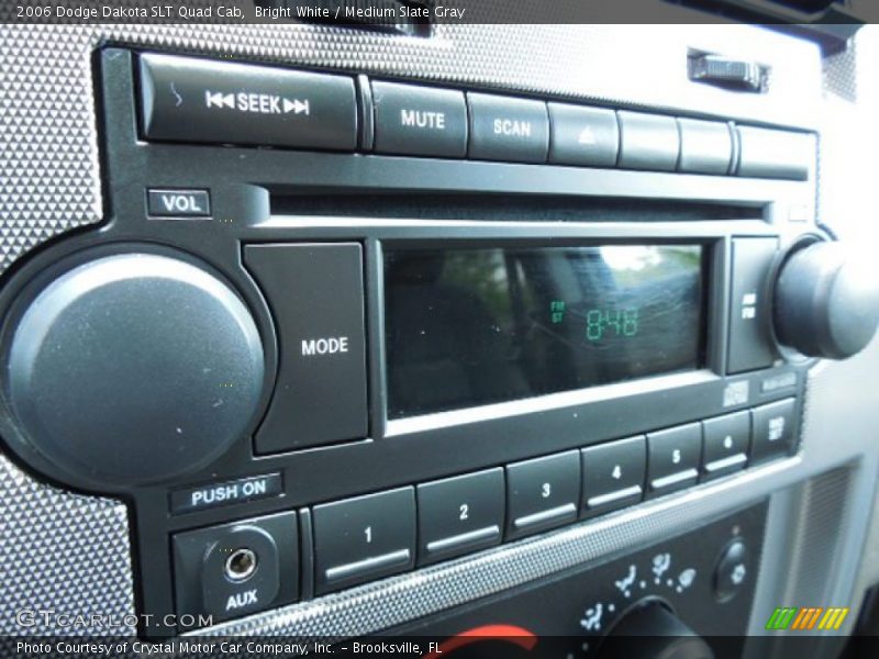 Bright White / Medium Slate Gray 2006 Dodge Dakota SLT Quad Cab