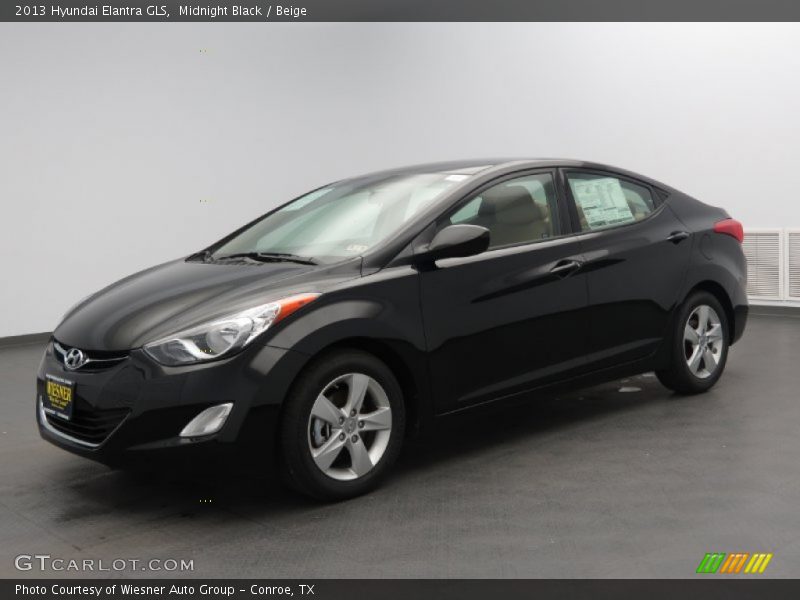 Midnight Black / Beige 2013 Hyundai Elantra GLS