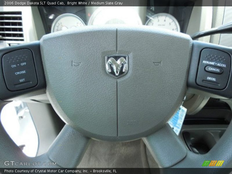 Bright White / Medium Slate Gray 2006 Dodge Dakota SLT Quad Cab