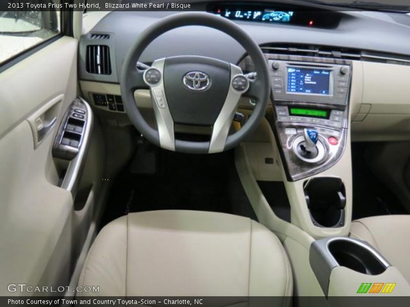 Blizzard White Pearl / Bisque 2013 Toyota Prius Two Hybrid