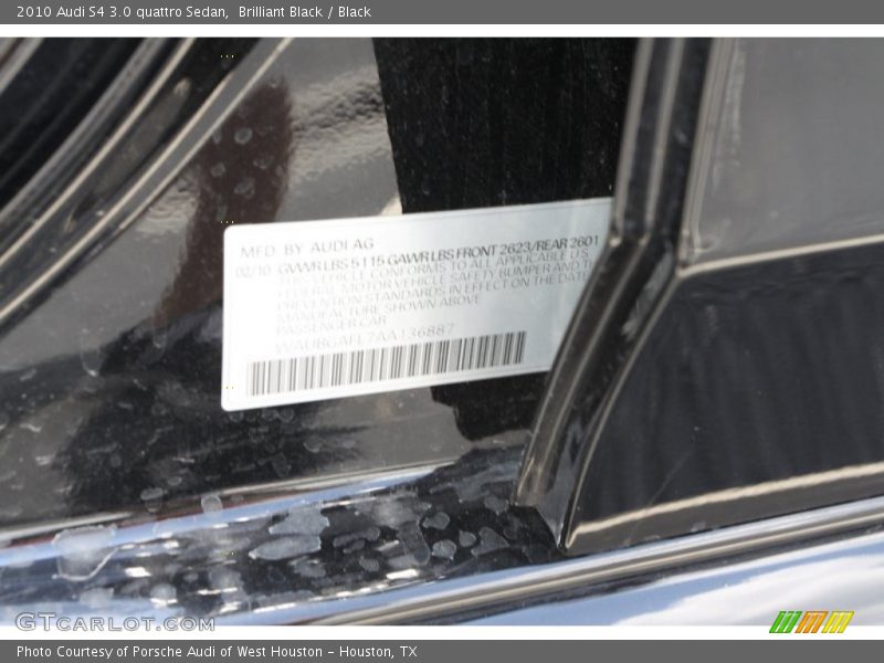 Brilliant Black / Black 2010 Audi S4 3.0 quattro Sedan