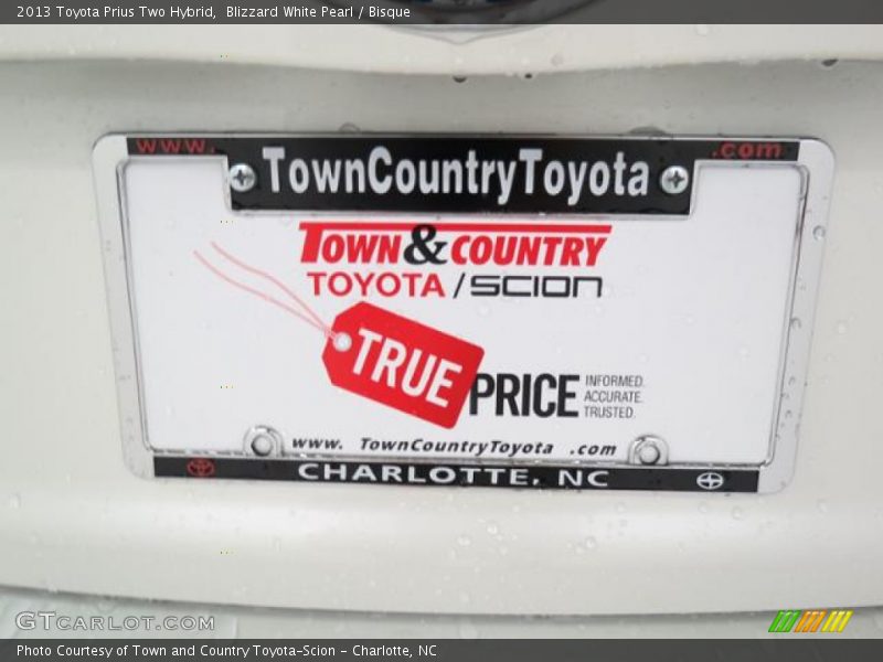 Blizzard White Pearl / Bisque 2013 Toyota Prius Two Hybrid