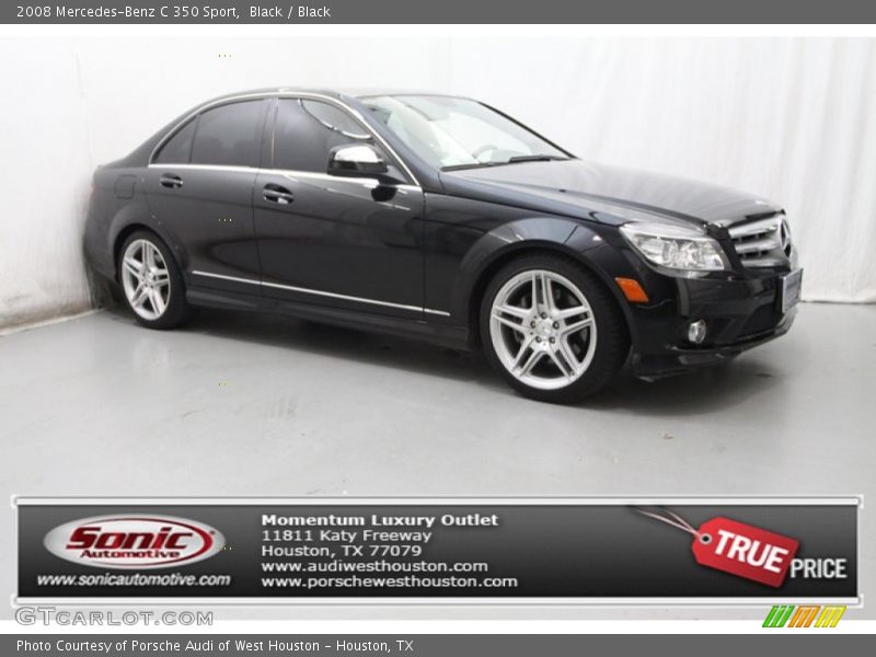 Black / Black 2008 Mercedes-Benz C 350 Sport