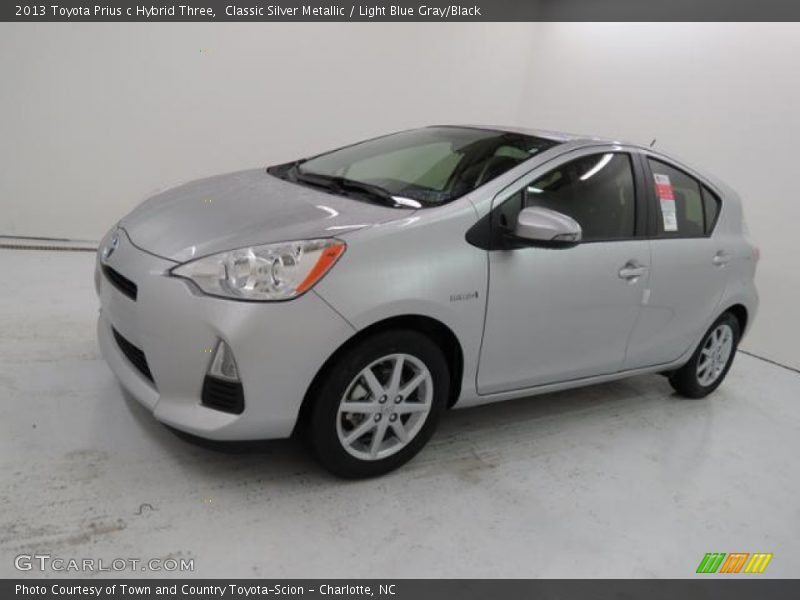 Classic Silver Metallic / Light Blue Gray/Black 2013 Toyota Prius c Hybrid Three