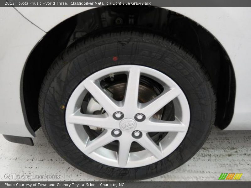 Classic Silver Metallic / Light Blue Gray/Black 2013 Toyota Prius c Hybrid Three