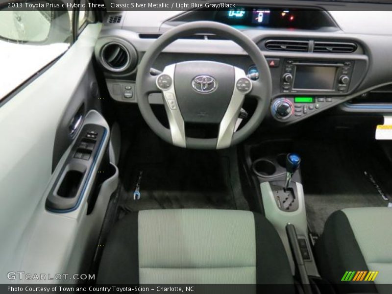 Classic Silver Metallic / Light Blue Gray/Black 2013 Toyota Prius c Hybrid Three