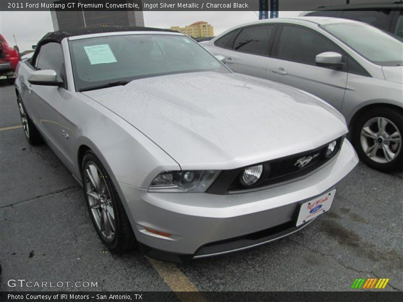 Ingot Silver Metallic / Charcoal Black 2011 Ford Mustang GT Premium Convertible