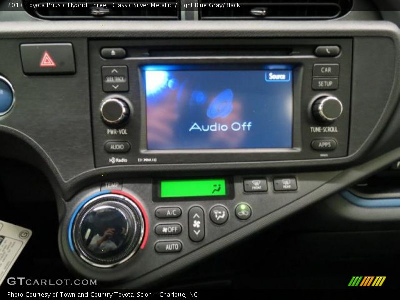 Classic Silver Metallic / Light Blue Gray/Black 2013 Toyota Prius c Hybrid Three