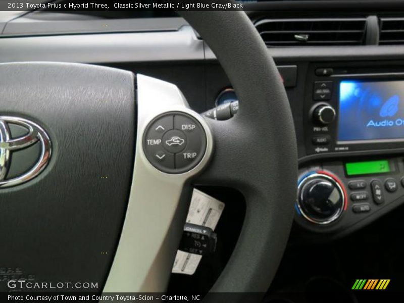 Classic Silver Metallic / Light Blue Gray/Black 2013 Toyota Prius c Hybrid Three