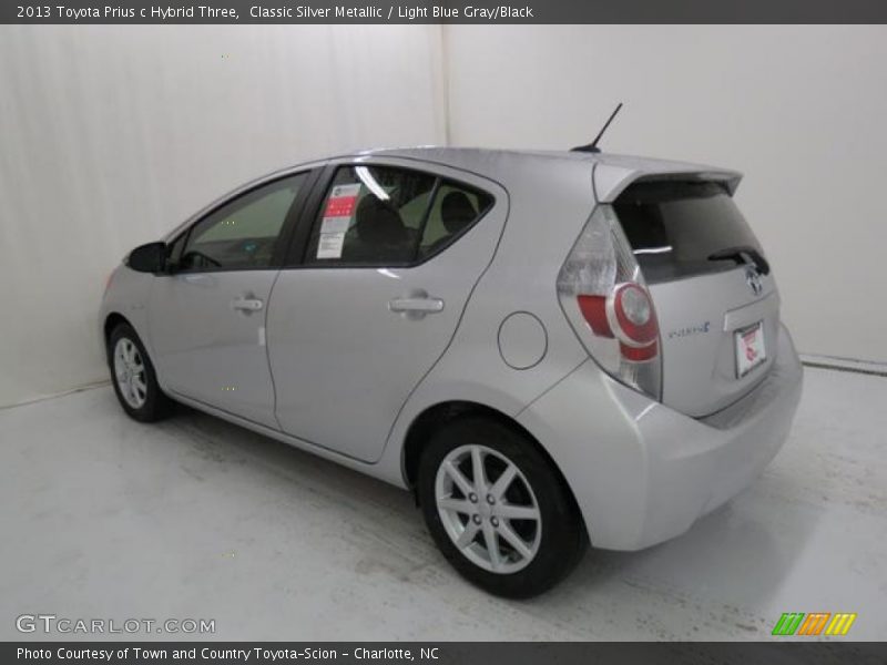 Classic Silver Metallic / Light Blue Gray/Black 2013 Toyota Prius c Hybrid Three