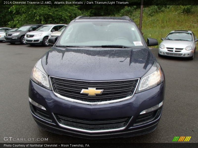 Atlantis Blue Metallic / Dark Titanium/Light Titanium 2014 Chevrolet Traverse LS AWD