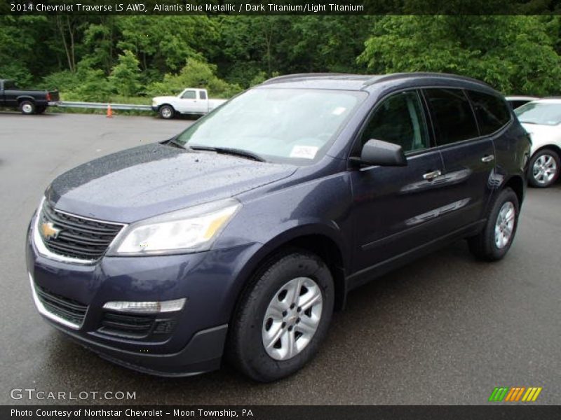 Atlantis Blue Metallic / Dark Titanium/Light Titanium 2014 Chevrolet Traverse LS AWD