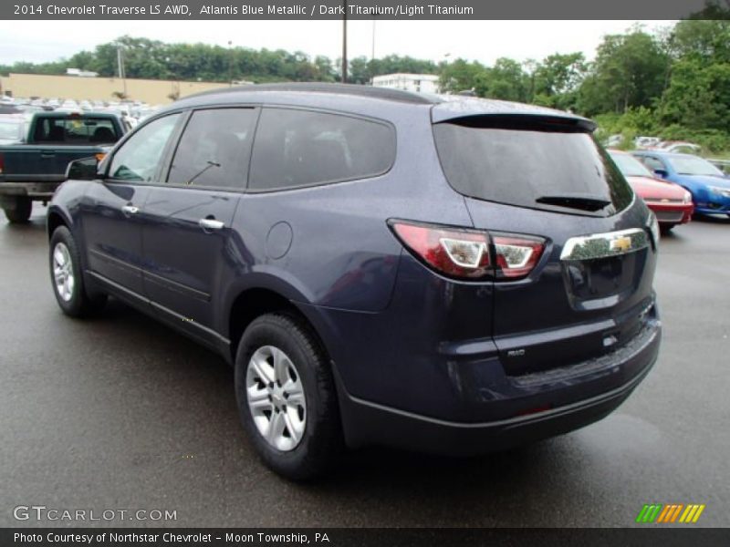 Atlantis Blue Metallic / Dark Titanium/Light Titanium 2014 Chevrolet Traverse LS AWD