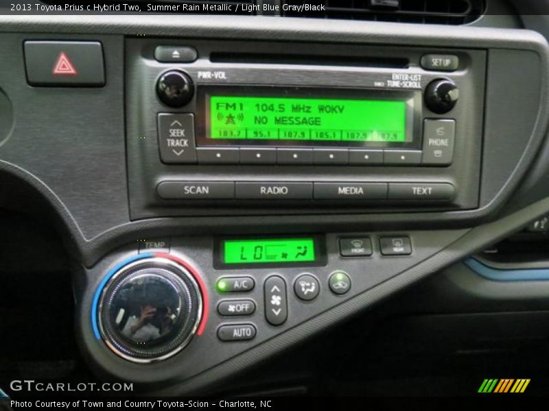 Controls of 2013 Prius c Hybrid Two