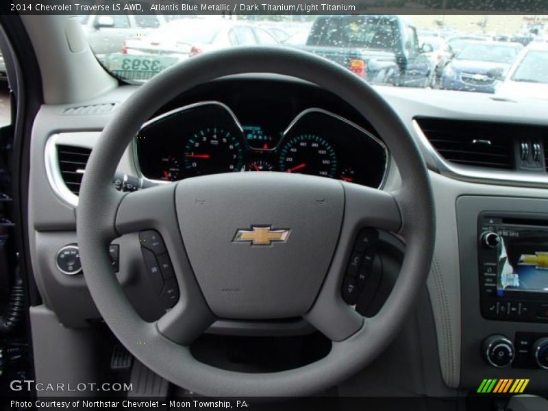Atlantis Blue Metallic / Dark Titanium/Light Titanium 2014 Chevrolet Traverse LS AWD