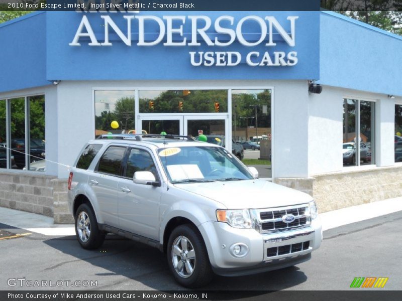 Ingot Silver Metallic / Charcoal Black 2010 Ford Escape Limited